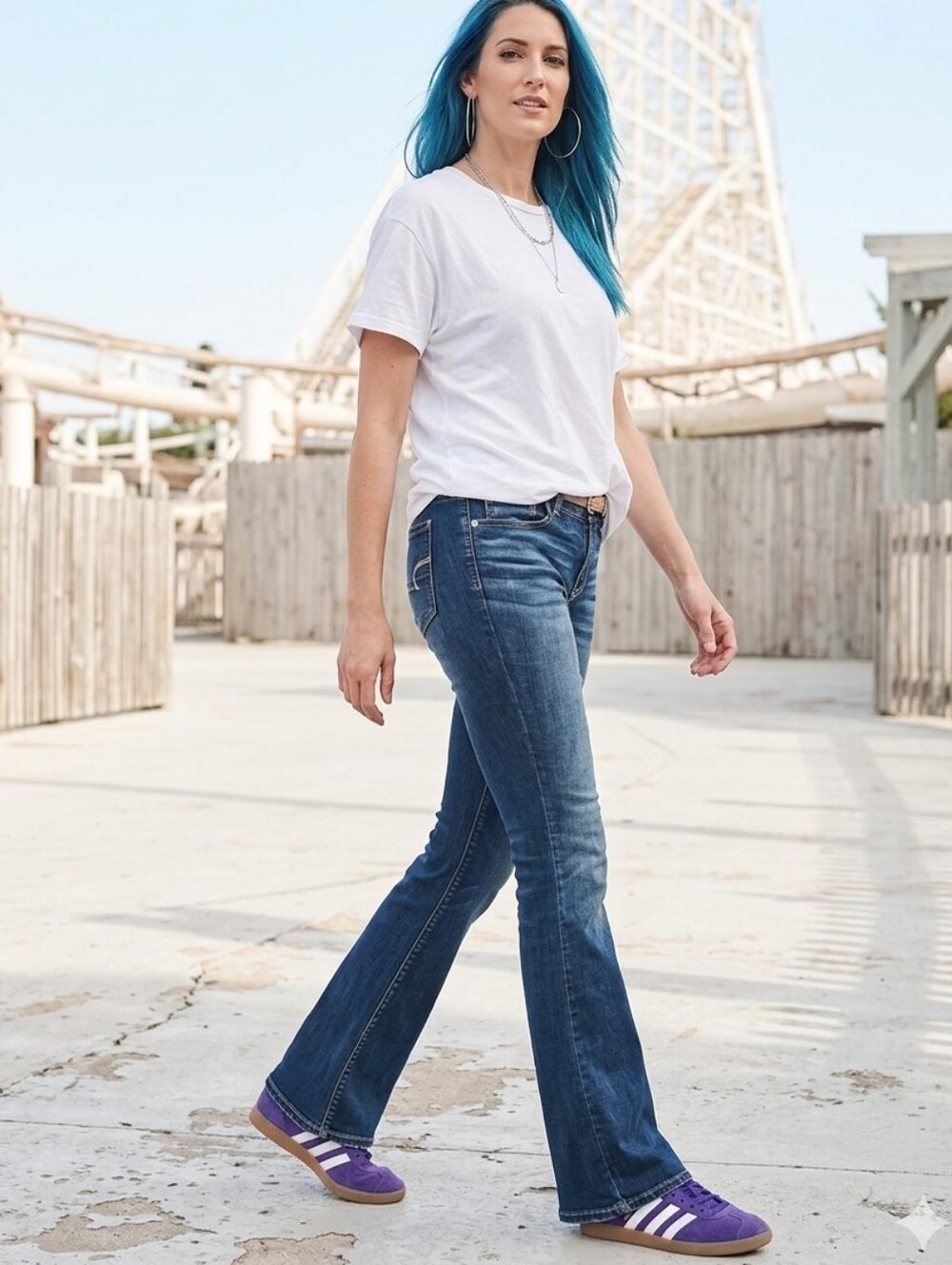 American Eagle💙X-LONG Super Stretch Dk Blue DISTRESSED-KICK BOOT W 31" Inseam35